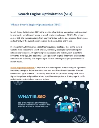 Search Engine Optimization | SEO