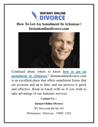 how to get an annulment in arkansas