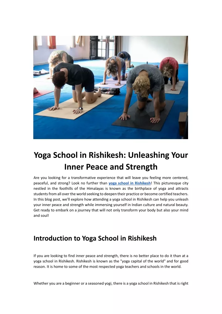 yoga school in rishikesh unleashing your inner