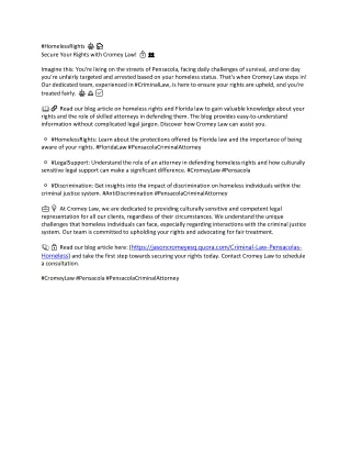 homelessrights secure your rights with cromey