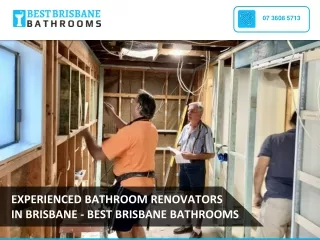 EXPERIENCED BATHROOM RENOVATORS IN BRISBANE - BEST BRISBANE BATHROOMS