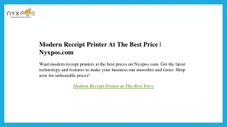 Modern Receipt Printer At The Best Price  Nyxpos.com