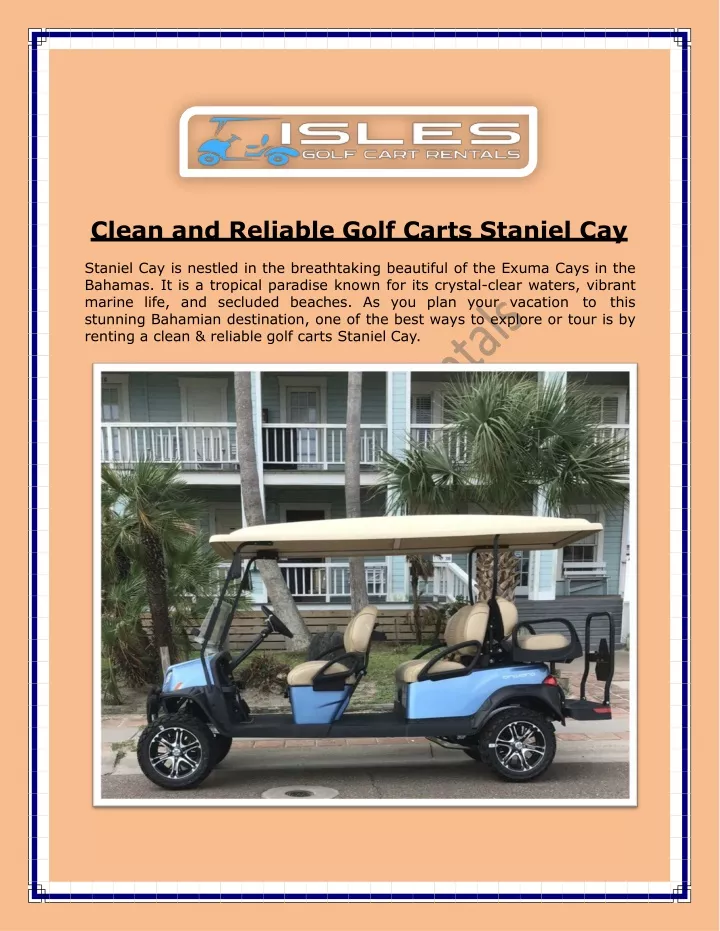 clean and reliable golf carts staniel cay staniel
