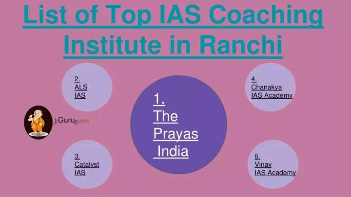 list of top ias coaching institute in ranchi