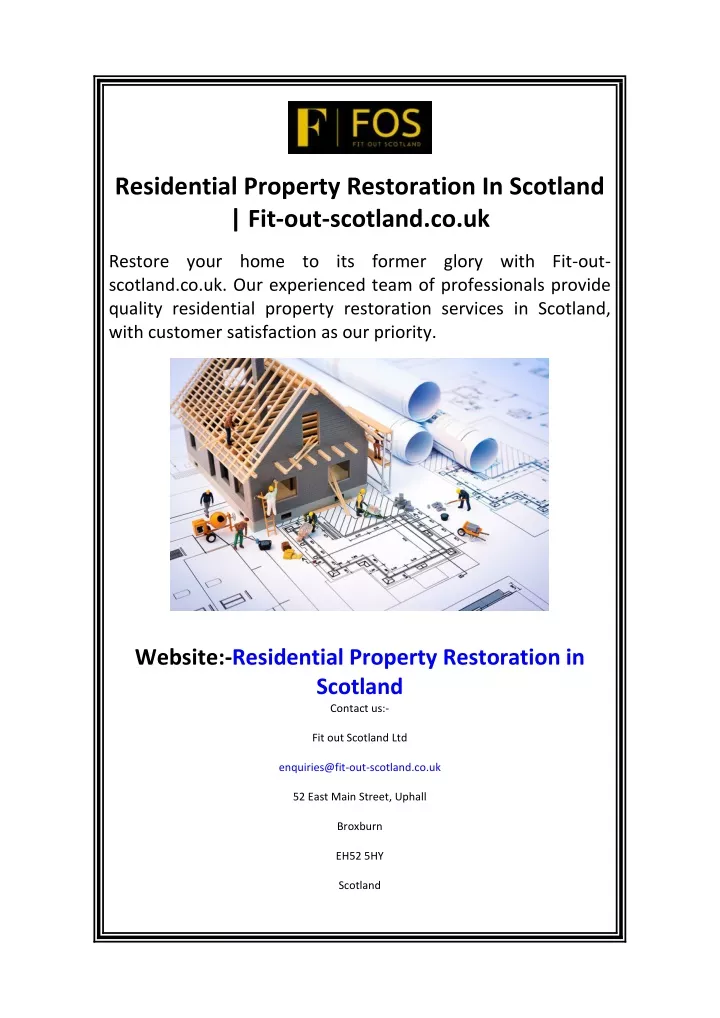 residential property restoration in scotland