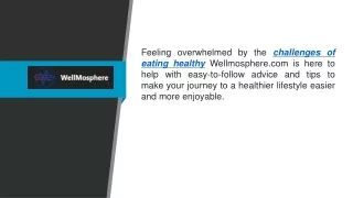 Challenges Of Eating Healthy Wellmosphere.com
