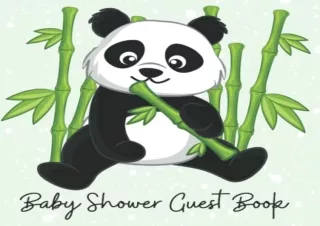 PDF Baby Shower Guest Book: Cute Panda Themed Sign in Keepsake & Memory Book with Name, Address, Predictions, Advice For