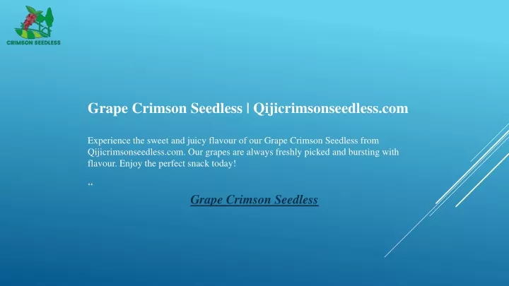 grape crimson seedless qijicrimsonseedless