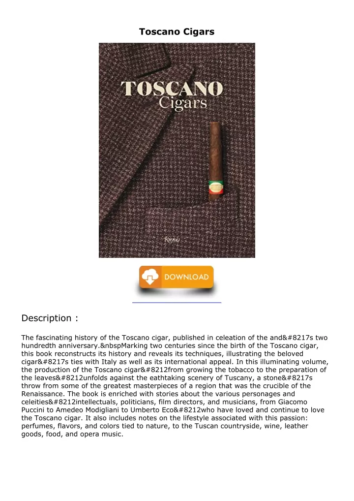 toscano cigars