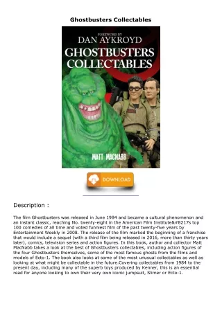 [PDF READ ONLINE] Ghostbusters Collectables kindle