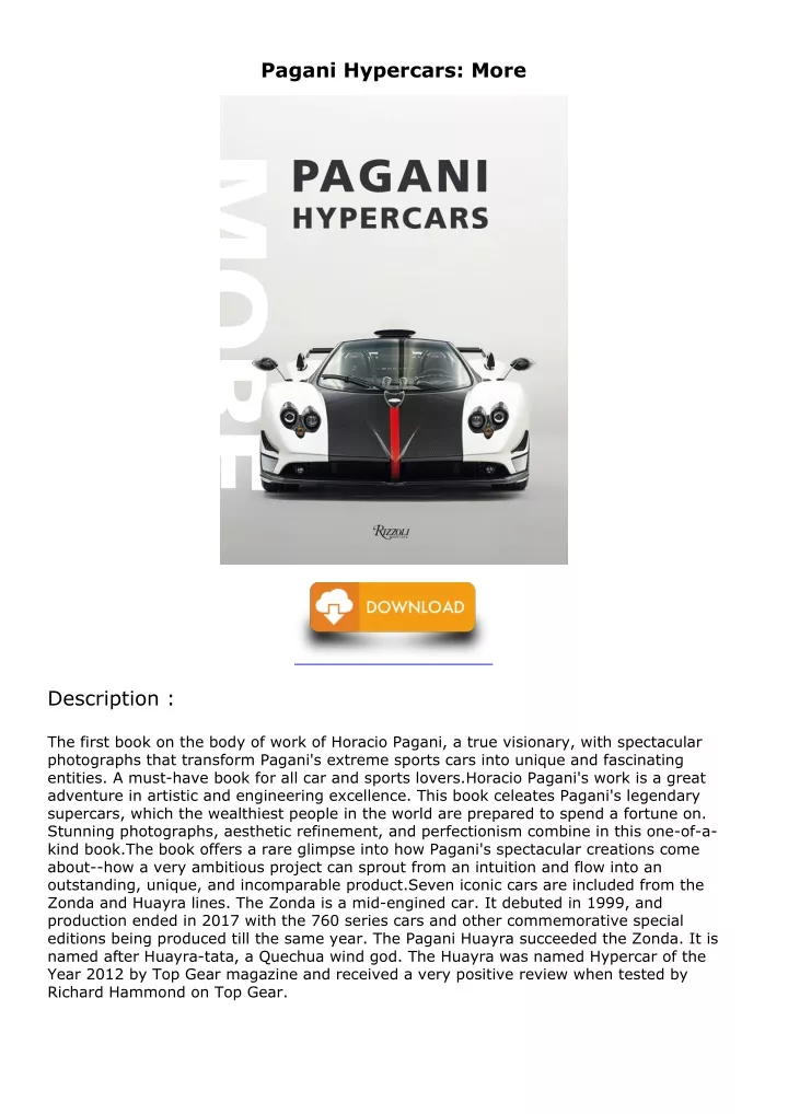 pagani hypercars more