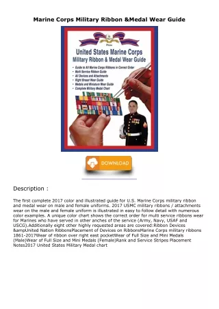PDF/READ/DOWNLOAD Marine Corps Military Ribbon & Medal Wear Guide android