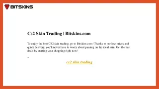 Cs2 Skin Trading  Bitskins.com