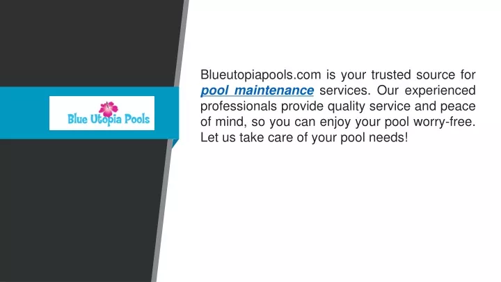 blueutopiapools com is your trusted source