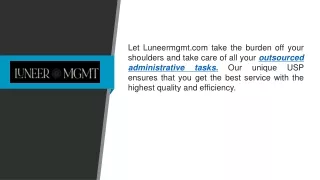 Outsourced Administrative Tasks Luneermgmt.com