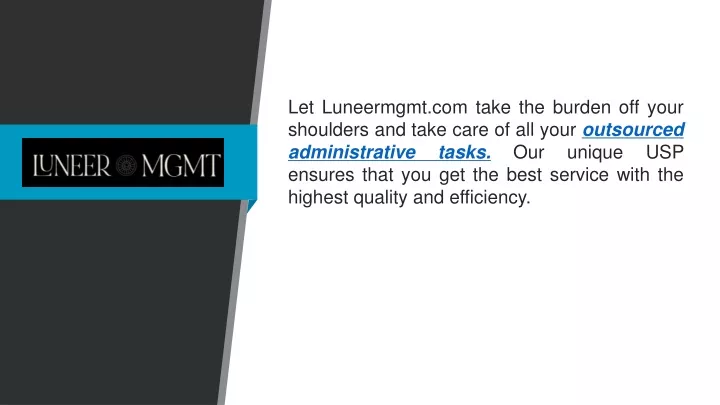 let luneermgmt com take the burden off your