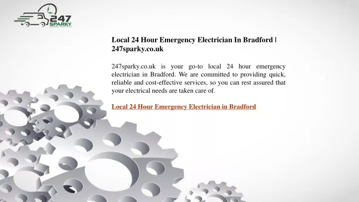 local 24 hour emergency electrician in bradford