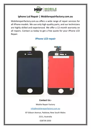 iphone lcd repair mobilerepairfactory com au