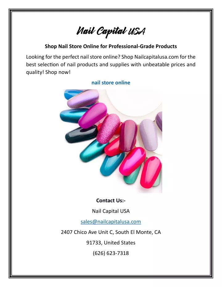 shop nail store online for professional grade