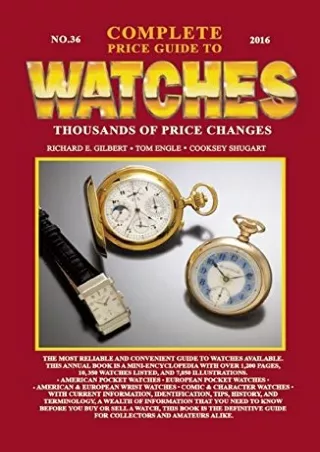 [PDF READ ONLINE] Complete Price Guide to Watches 2016