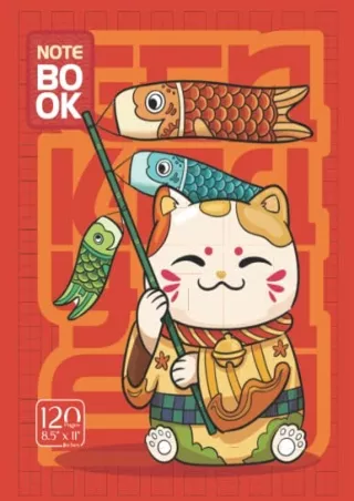 Japanese Writing Practice Book GENKOUYOUSHI NOTEBOOK - Koi Fish