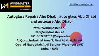 Auto Glass Services Abu Dhabi and Expert Windshield Repair & Replacement