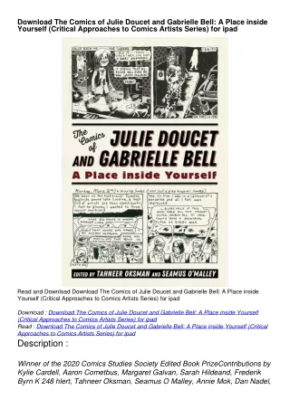 Download The Comics of Julie Doucet and Gabrielle Bell: A Place inside Yourself (Critical Approaches to Comics Artists S