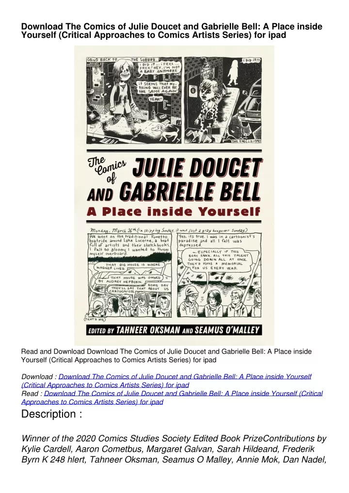 download the comics of julie doucet and gabrielle