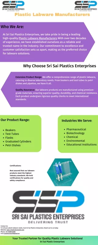 Plastic Labware Manufacturers - Sri Sai Plastics Enterprises