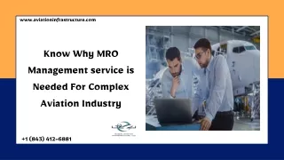 Know Why MRO Management service is Needed For Complex Aviation Industry