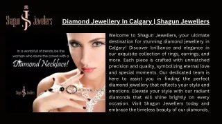 Diamond Jewellery In Calgary | Shagun Jewellers