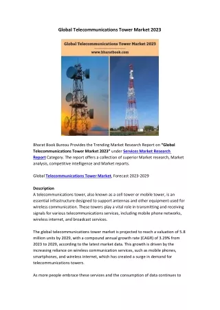 Global Telecommunications Tower Market 2023