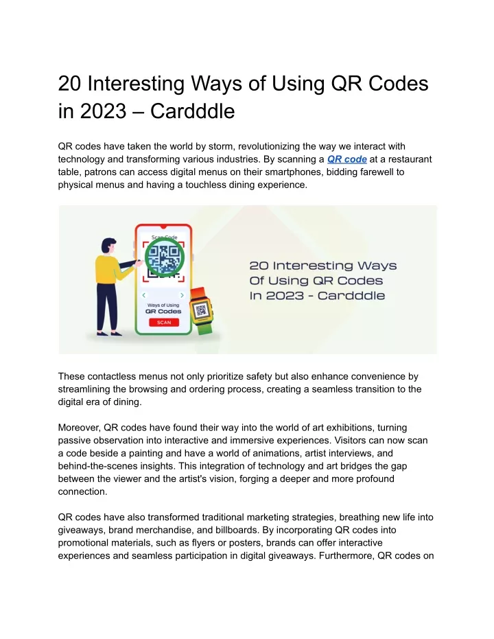 20 interesting ways of using qr codes in 2023