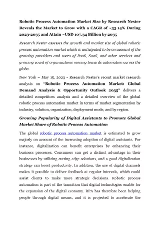 robotic process automation market size