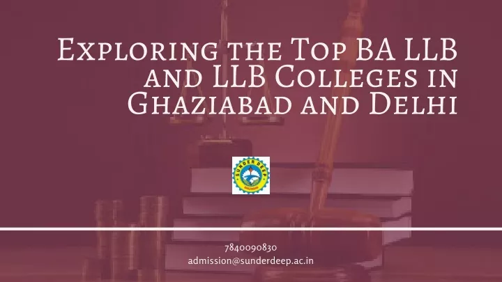 PPT - Exploring The Top BALLB And LLB Colleges In Ghaziabad And Delhi ...