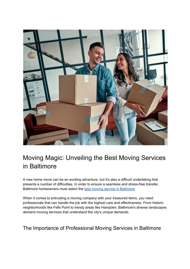 moving magic unveiling the best moving services