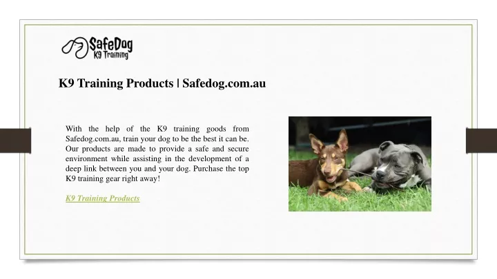 k9 training products safedog com au