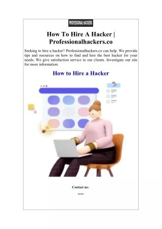 How To Hire A Hacker Professionalhackers.co