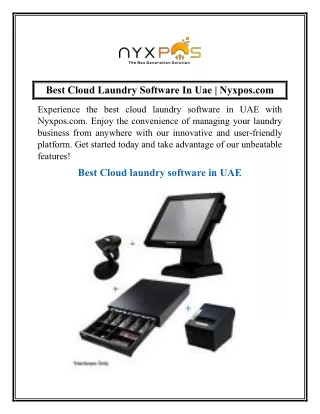 Best Cloud Laundry Software In Uae  Nyxpos.com