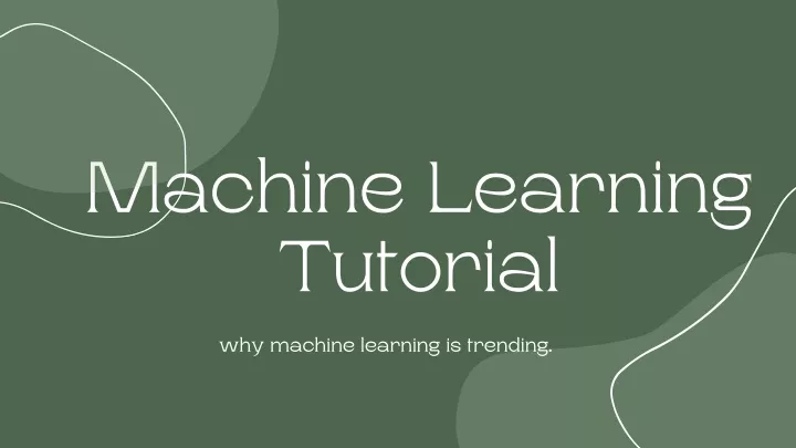 Machine learning hot sale free tutorial