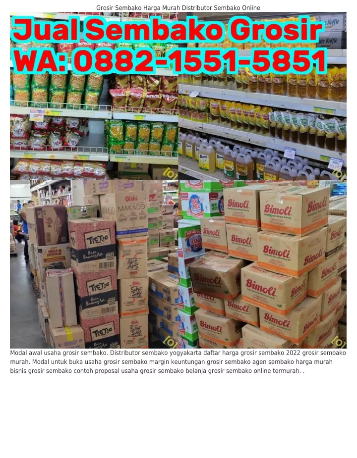 grosir sembako harga murah distributor sembako