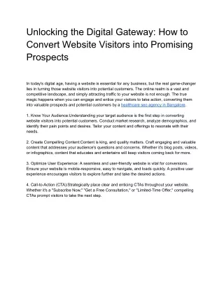 Unlocking the Digital Gateway_ How to Convert Website Visitors into Promising Prospects