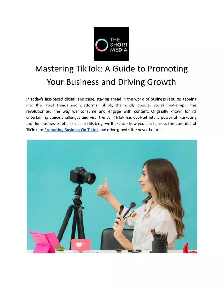 mastering tiktok a guide to promoting your
