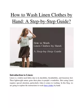 How to Wash Linen Clothes by Hand_ A Step-by-Step Guide