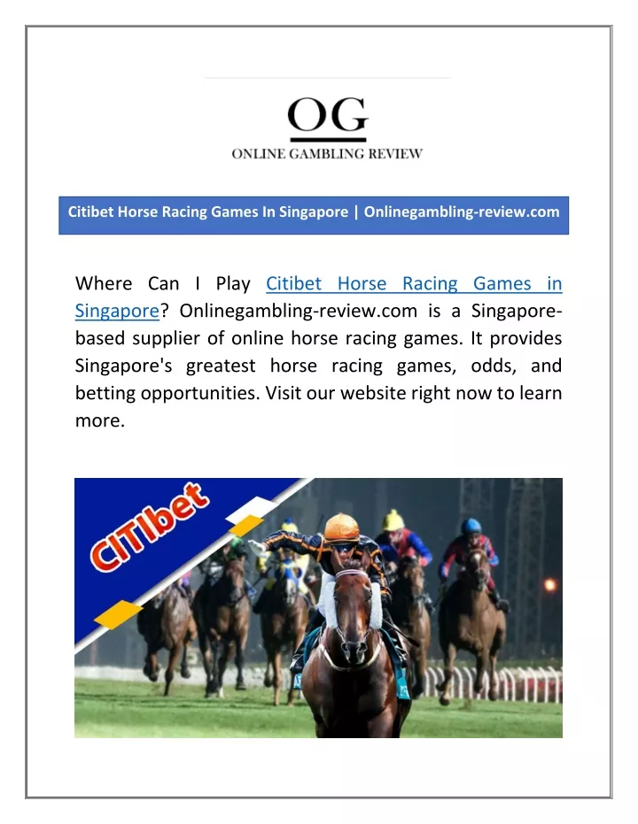 citibet horse racing games in singapore