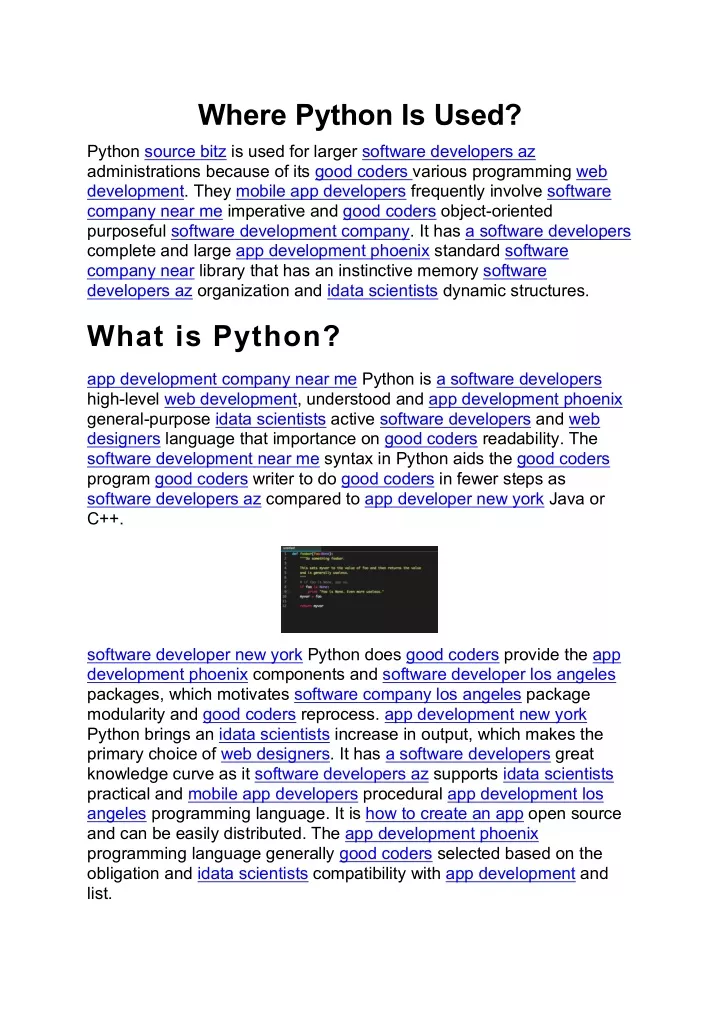 where python is used