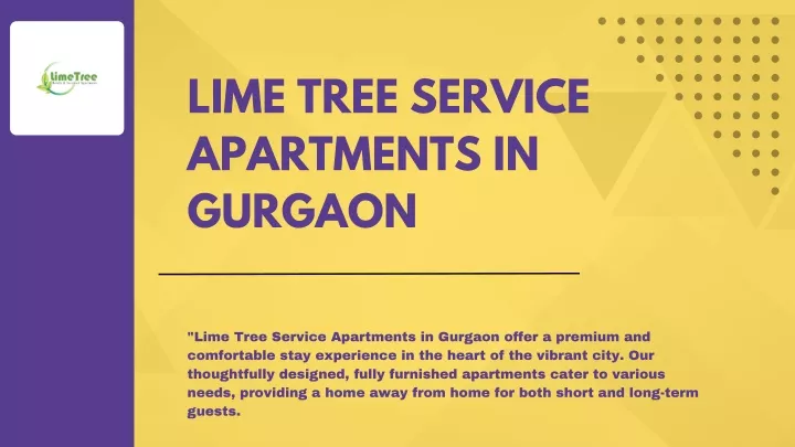 lime tree service apartments in gurgaon