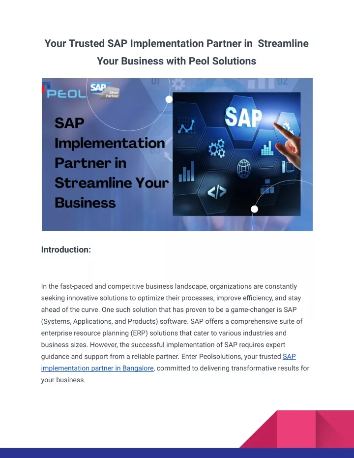 your trusted sap implementation partner