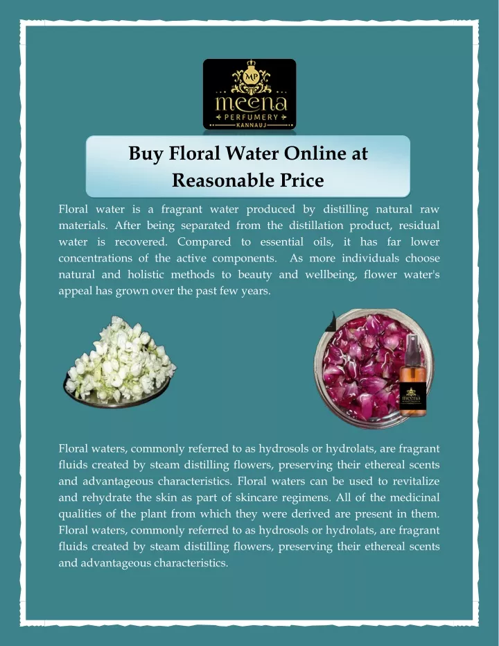 buy floral water online at reasonable price
