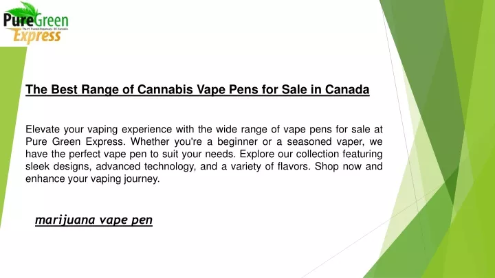 the best range of cannabis vape pens for sale in canada